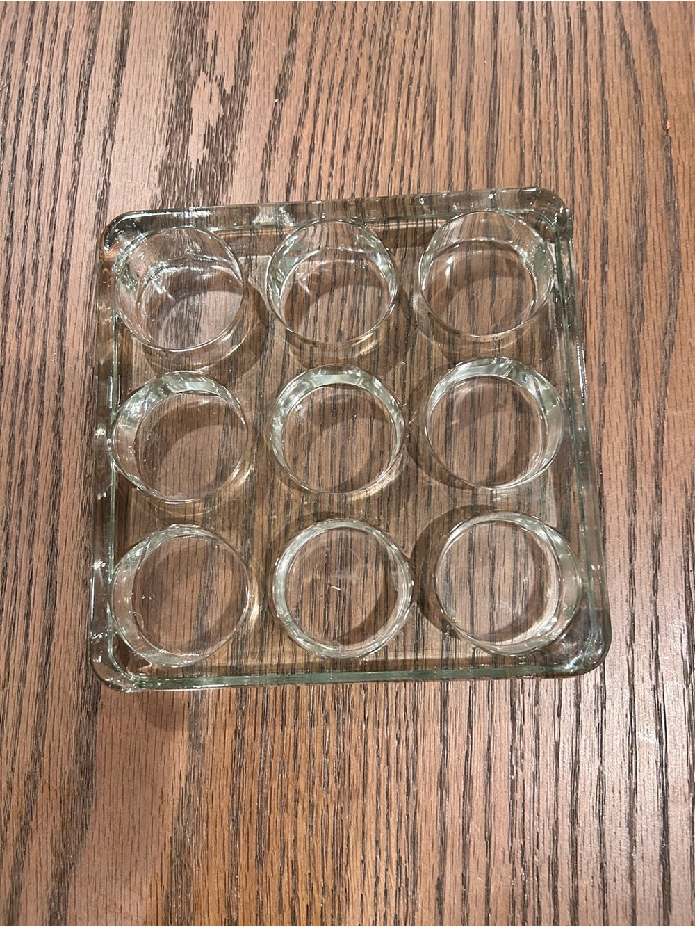 Vintage Blenko Style Heavy Glass Tealight Candle Holder-MCM Brutalist